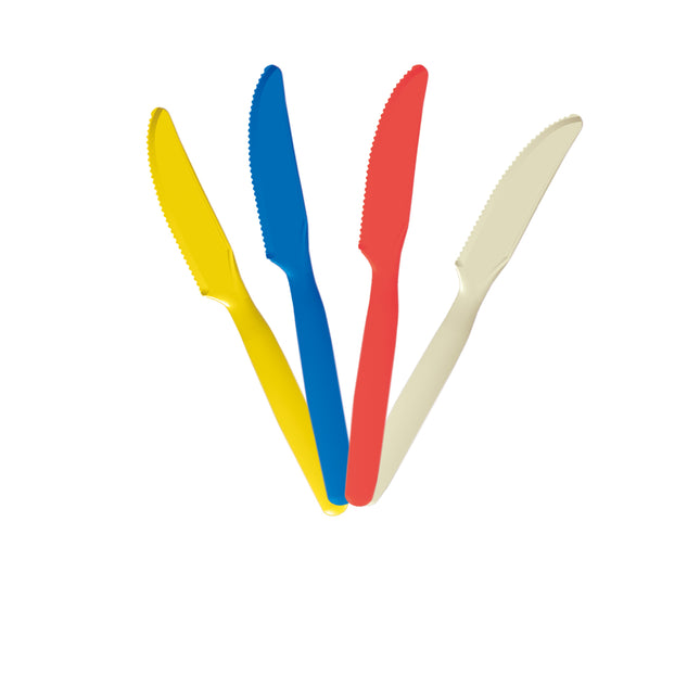 Kolorowe sztućce noże wielokrotnego użytku 8 szt