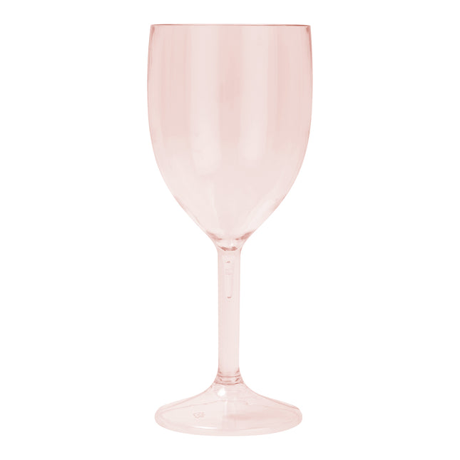 Reusable Semi Tranparent Glasses Reusable Semi Tranparent Wine Glasses In Rose Gold Color 2St