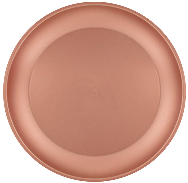 Plastikowe talerze w kolorze różowego złota 21cm 4szt