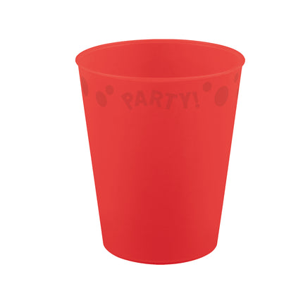 Imprezowy kubek wielokrotnego użytku w jaskrawych kolorach 250 ml jaskrawoczerwony 1 szt.