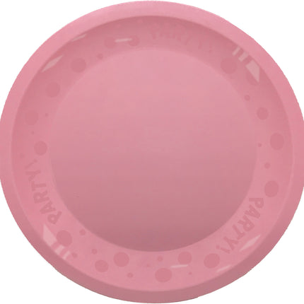 Talerz imprezowy różowy pastelowy 21 cm