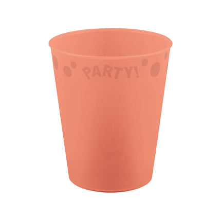 Kubek wielokrotnego użytku Party Pastel Colors 250 ml łososiowy pastelowy 1 szt.
