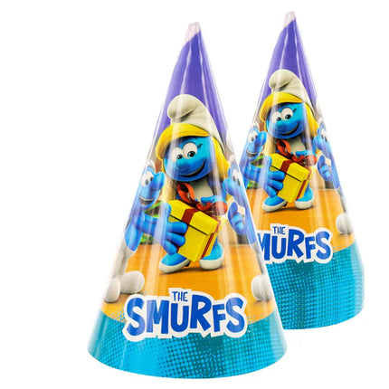 Czapeczki imprezowe ze Smerfami, 10 szt.