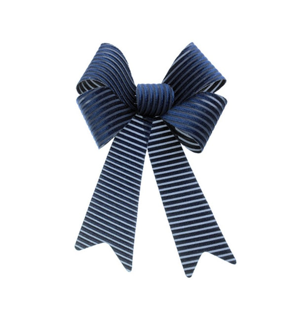 Granatowa sztruksowa aksamitna kokarda 22,9 cm x 39,1 cm