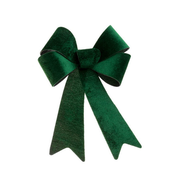 Ciemnozielona aksamitna kokarda 22,9 cm x 39,1 cm