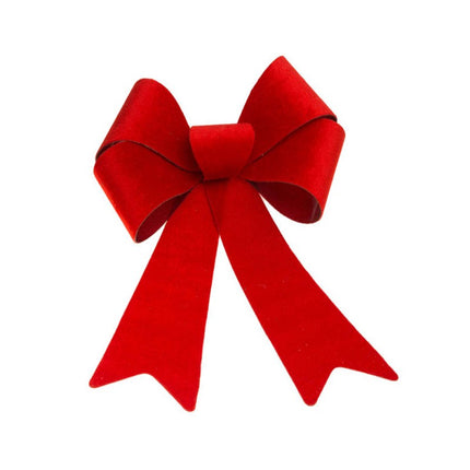 Czerwona aksamitna kokarda 22,9 cm x 39,1 cm