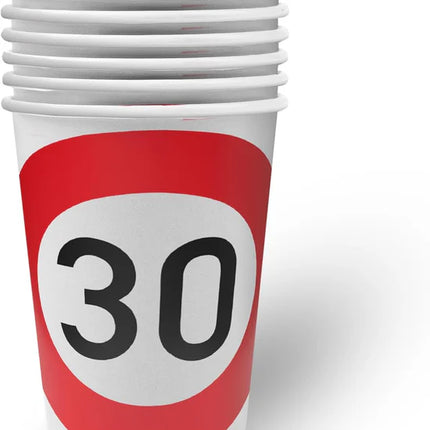 Kubek z okazji 30-lecia, znak drogowy, 250 ml