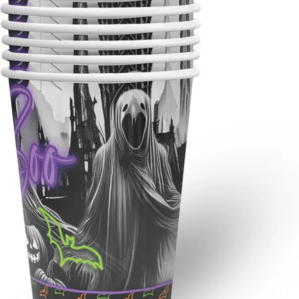 Kubki na Halloween „Boo” 250 ml, 8 sztuk