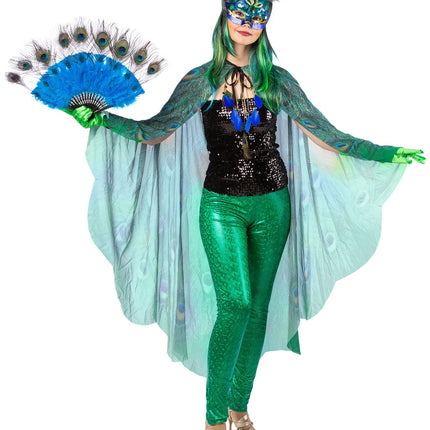 Kolorowy kostium pawia