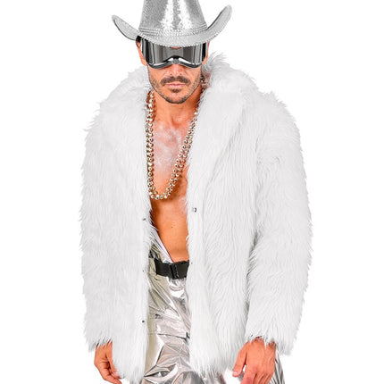 Futro pluszowe białe