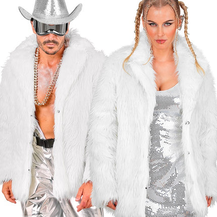 Futro pluszowe białe