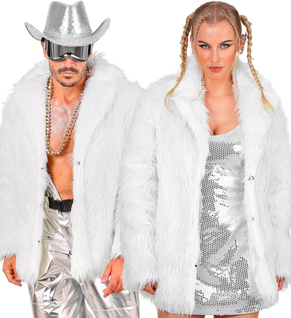 Futro pluszowe białe