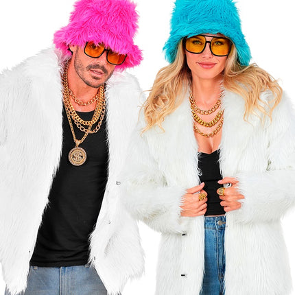 Futro pluszowe białe