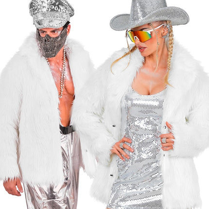 Futro pluszowe białe