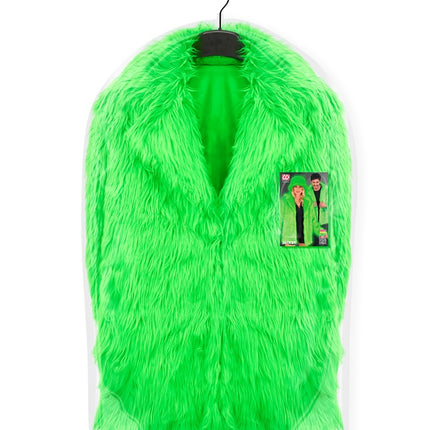 Futrzany płaszcz Plush Neon Green