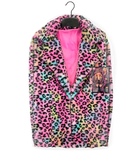 Futrzany płaszcz damski Leopard Multi