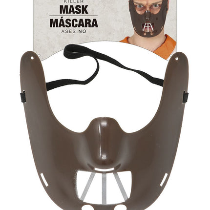 Halloweenowa maska na usta brązowa
