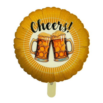 Pomarańczowy balon z helem „Cheers” (pusty) 45 cm