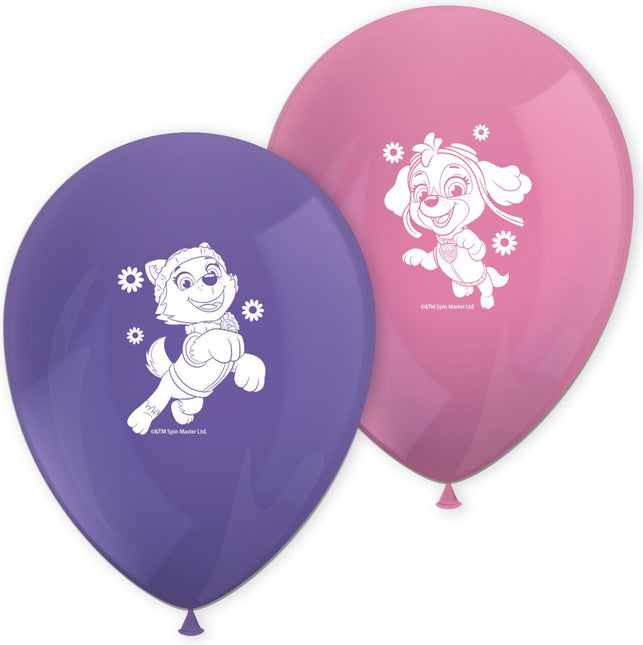 Balony Paw Patrol Skye i Everest 8 szt.