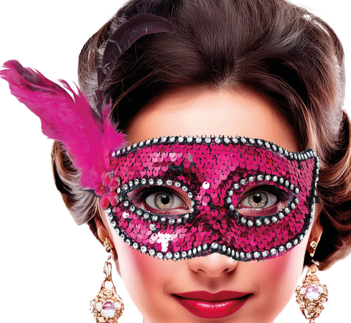 Maska na oczy z piórami dla dorosłych