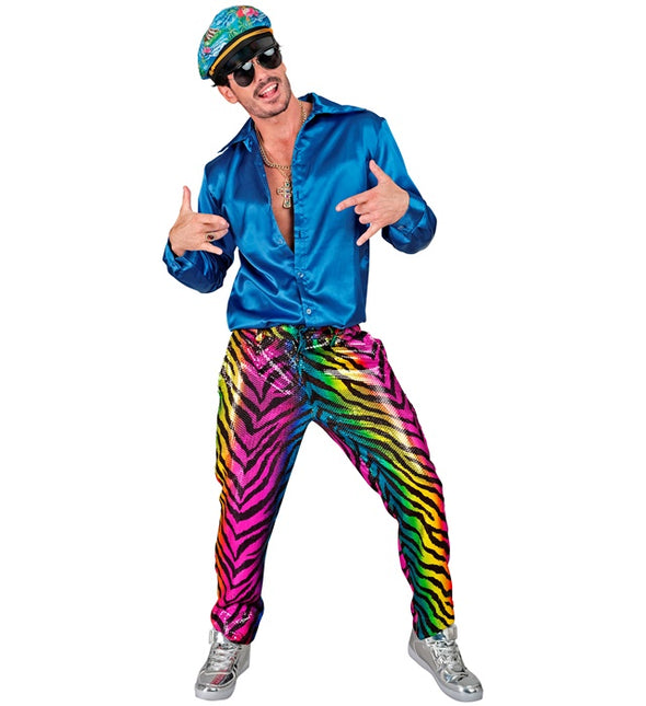 PAILLETS BROEK REGENBOOG TIGER Dorosły