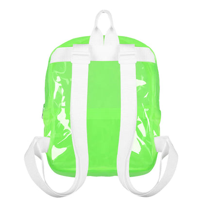 Plecak Clarity w kolorze neonowo zielonym (28 x 23 x 10 cm)