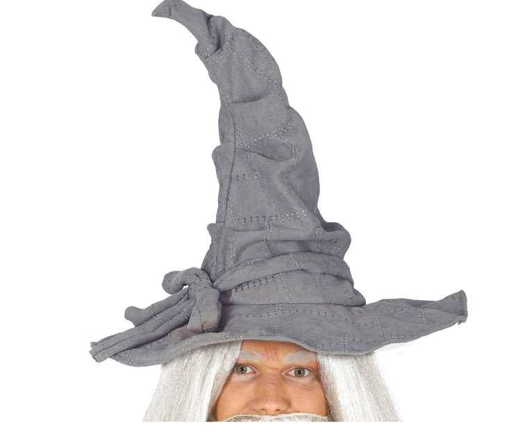 Halloweenowy kapelusz czarodzieja szary