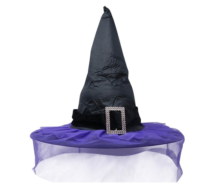 Kapelusz czarownicy na Halloween - fioletowy