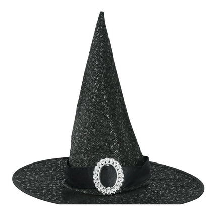 Kapelusz czarnej wiedźmy na Halloween