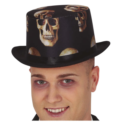 Halloweenowa czapka z czaszką