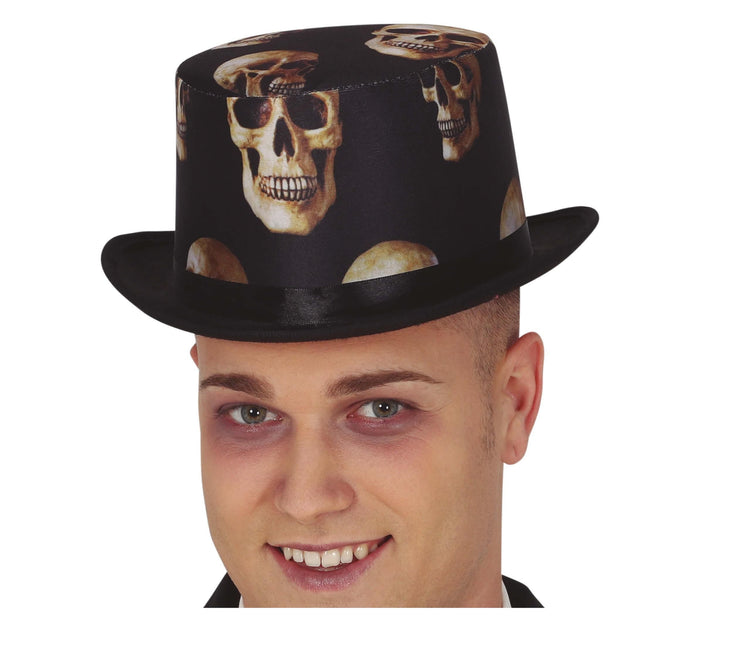 Halloweenowa czapka z czaszką