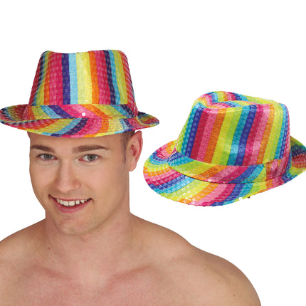 Kapelusz cekiny wielokolorowy