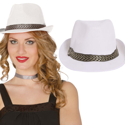 Gangsterska czapka biała