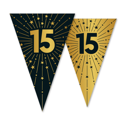 15 Jaar Slinger Goud Zwart 10m van WeFiesta koop je bij Partywinkel