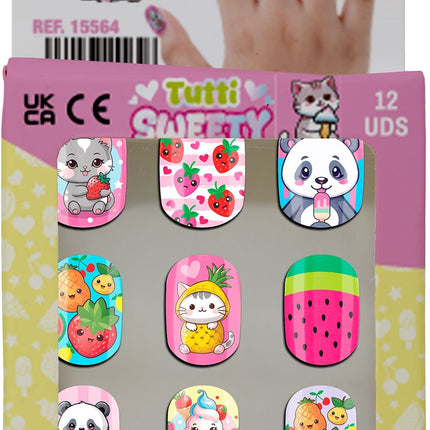 Kolorowe sztuczne paznokcie dla dzieci „Tutti Sweety”