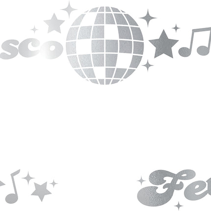 Naklejki z srebrnymi twarzami w stylu disco