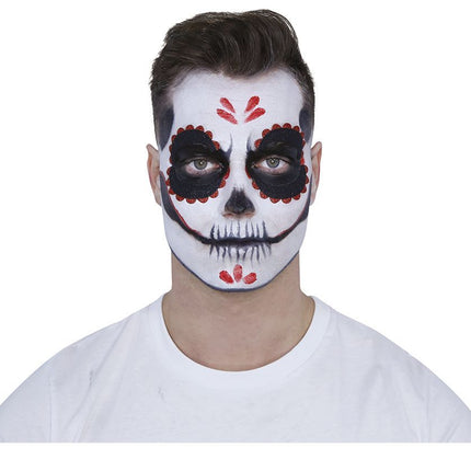 Zestaw do makijażu Day Of The Dead Black Red 8 szt.