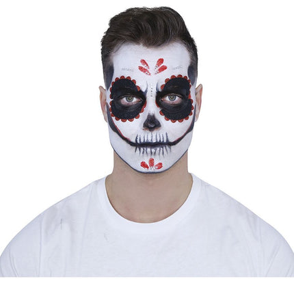 Zestaw do makijażu Day Of The Dead Black Red 8 szt.