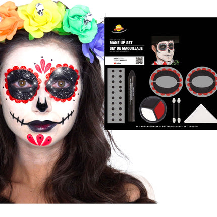 Zestaw do makijażu Dia De Los Muertos 8 elementów