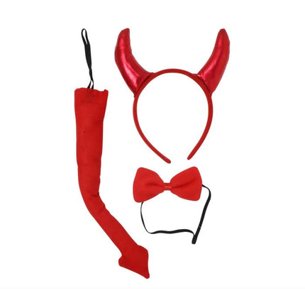 Zestaw akcesoriów na Halloween Devil 3 szt.