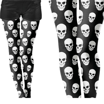 Halloweenowe legginsy czaszka