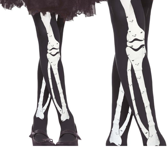 Dziecięce legginsy szkielet na Halloween