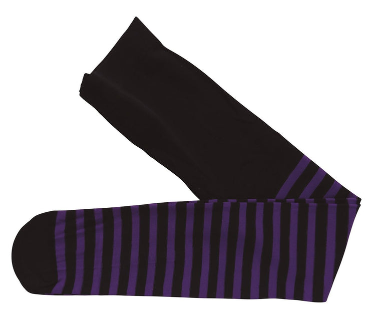Fioletowe legginsy dziecięce w paski