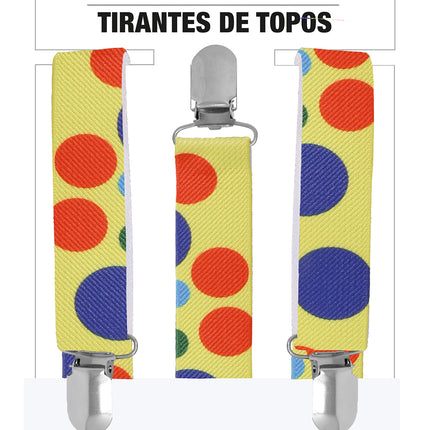 Szelki klauna w kropki 92 cm