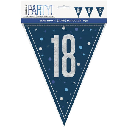 18 Jaar Slinger Blauw 2,5m van Unique koop je bij Partywinkel