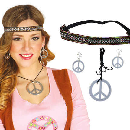 Zestaw hipisowski Peace 3 szt.