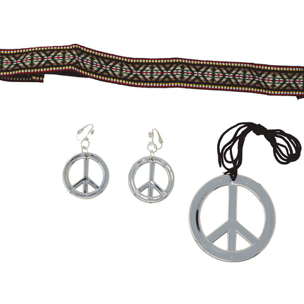 Zestaw hipisowski Peace 3 szt.