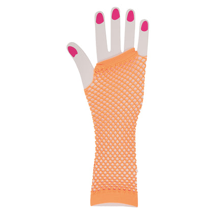 Rękawiczki Fishnet Neon Orange