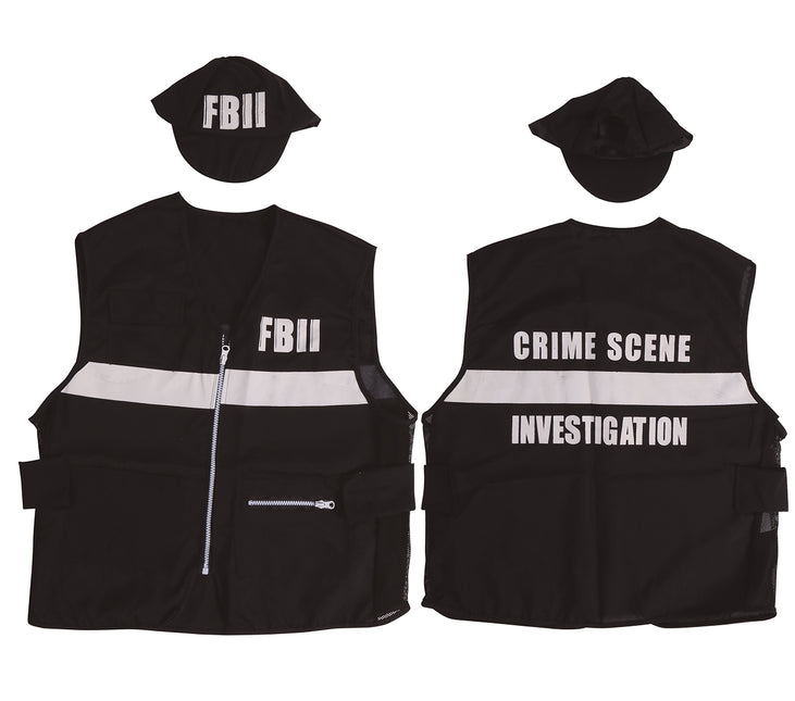 Kamizelka i czapka FBI