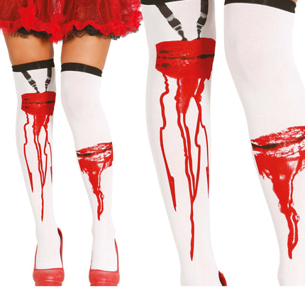 Halloweenowe pończochy na rany